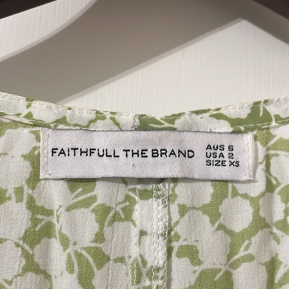 Faithfull the Brand Light Green Floral Midi Dress - Picture 8 of 10